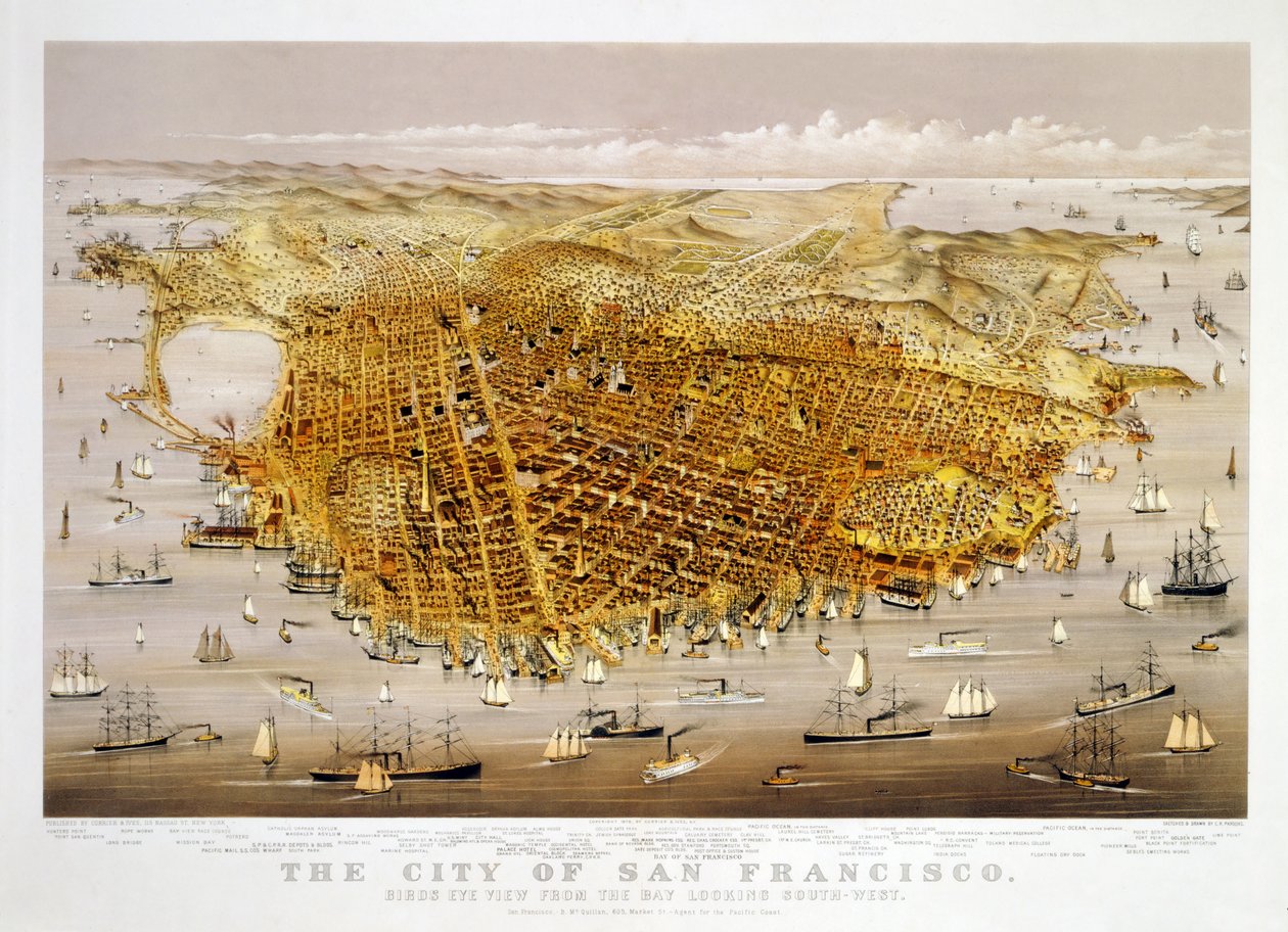 Die Stadt San Francisco, veröffentlicht 1878 von Charles Richard Parsons