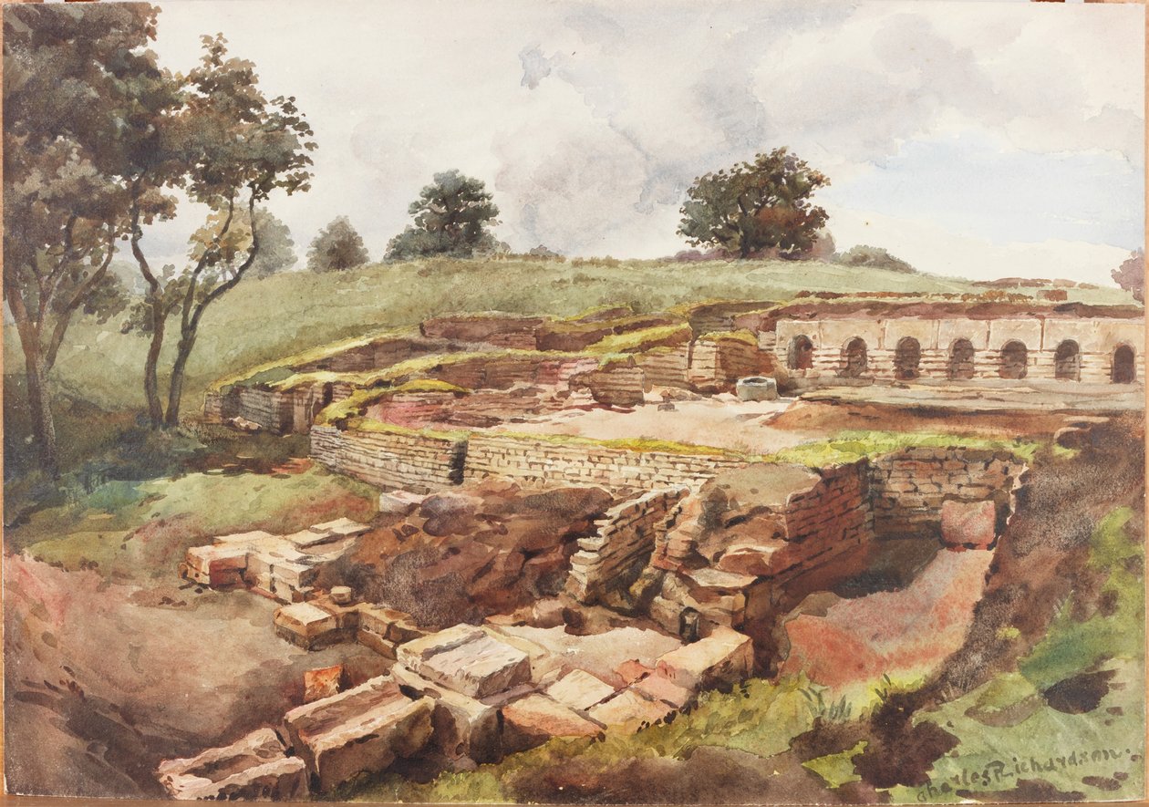 Badehaus in Chesters von Nordosten von Charles Richardson