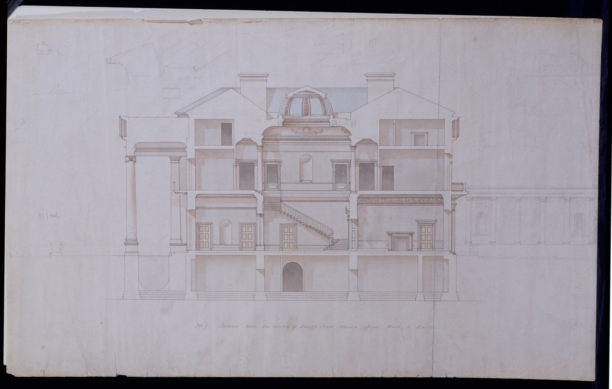Entwürfe für Lough Crew House, County Meath, Irland, um 1825 von Charles Robert Cockerell