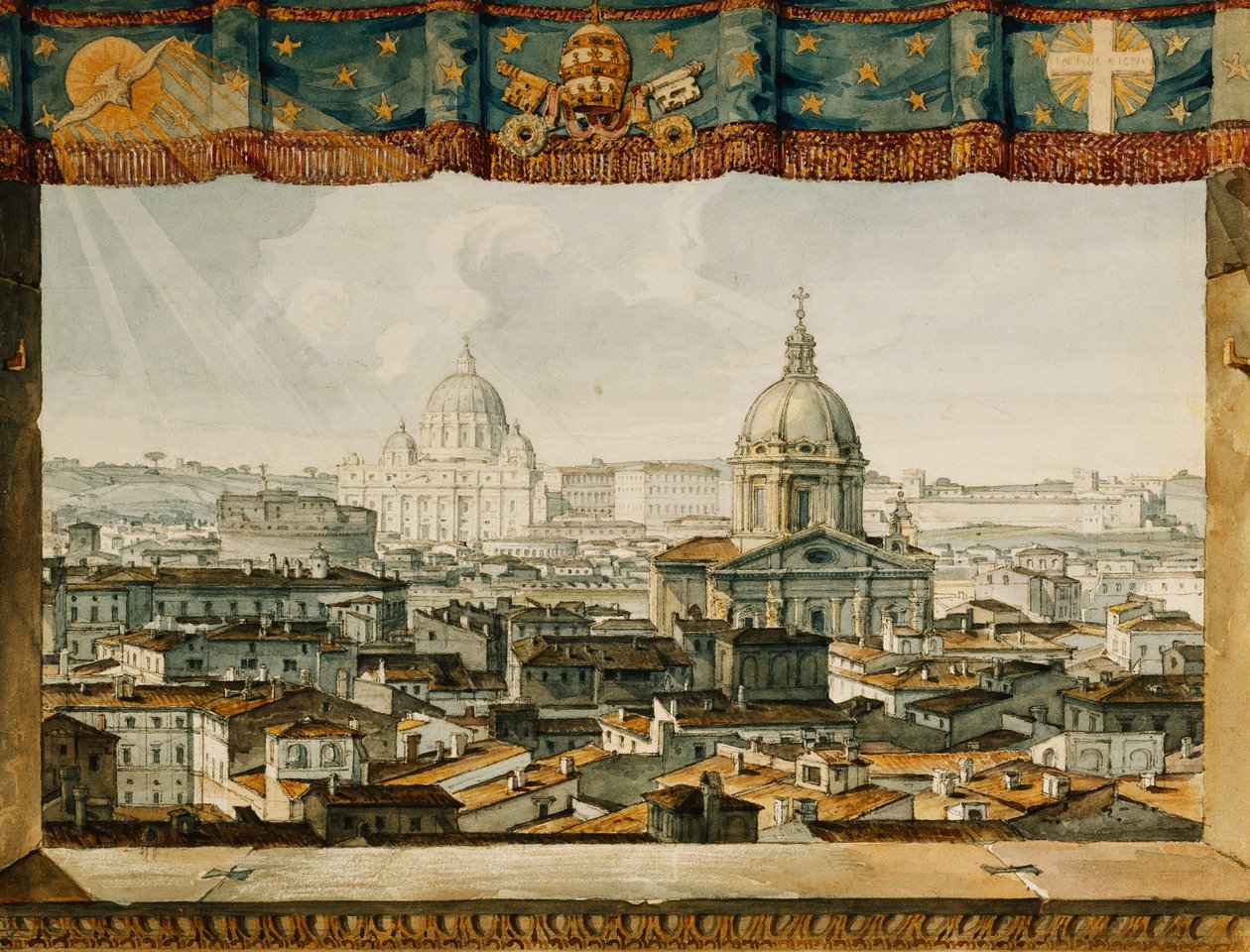 Rom von der Trinita dei Monti von Charles Robert Cockerell