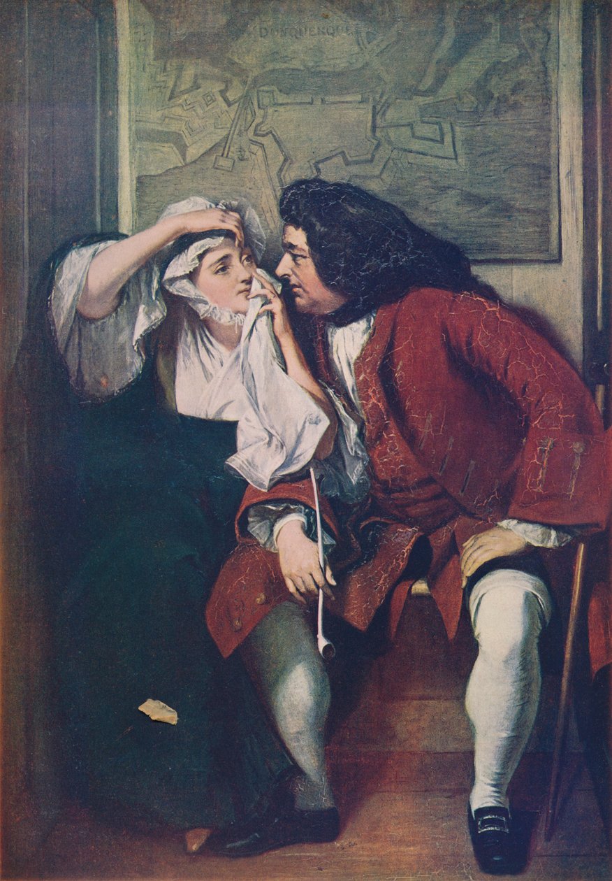 Eine Szene aus Tristram Shandy: Onkel Toby und die Witwe Wadman, 1829-1830 von Charles Robert Leslie