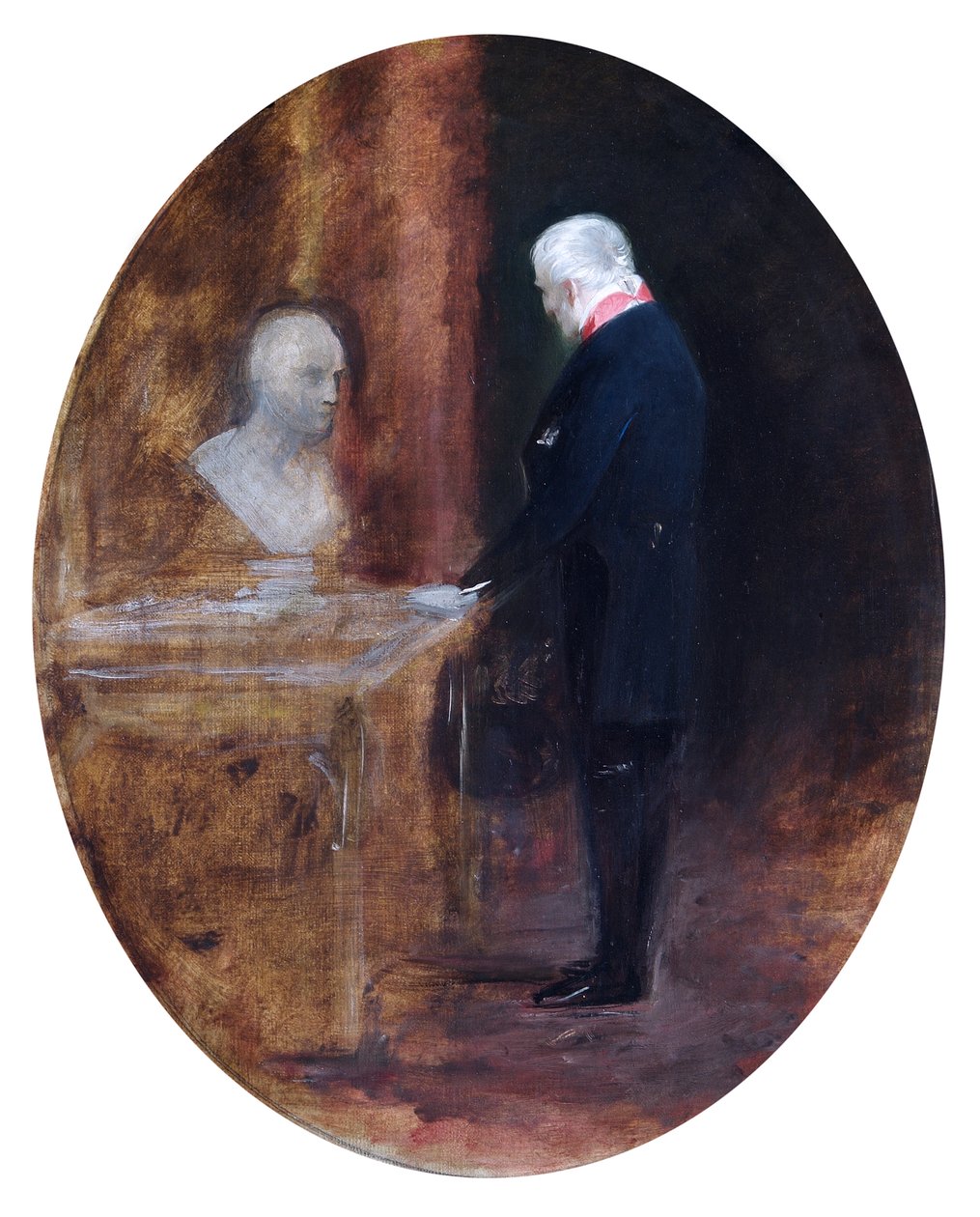 Der Herzog von Wellington betrachtet eine Büste von Napoleon von Charles Robert Leslie
