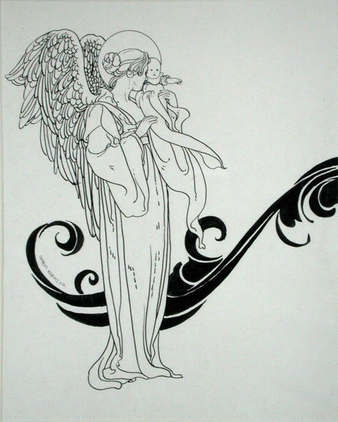 Engel und Baby, Illustration aus 
