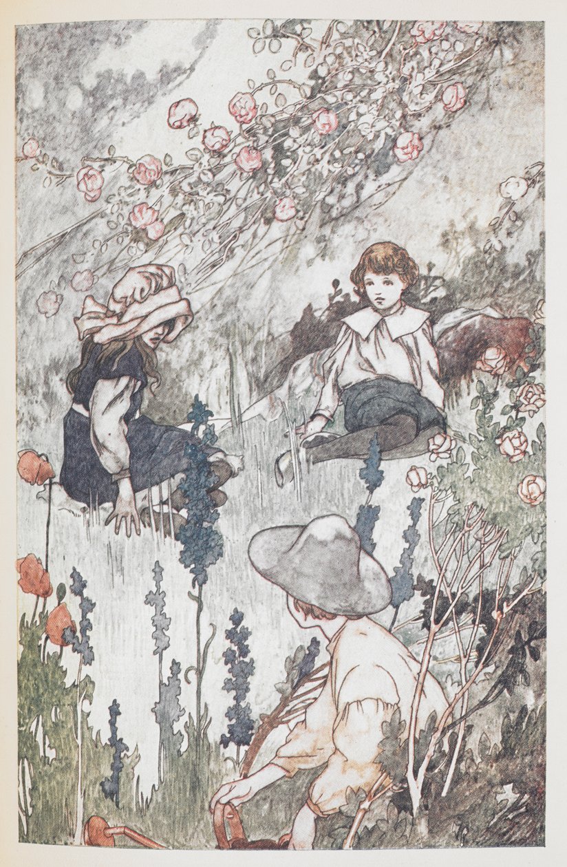 Die Kinder im geheimen Garten: Mary Lennox, Colin Craven und Dickon Sowerby von Charles Robinson
