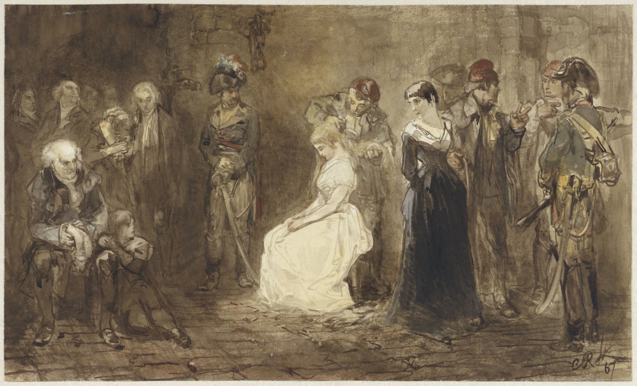Prinzessin Elisabeth von Frankreich im Gefängnis, 10. Mai 1794 von Charles Rochussen