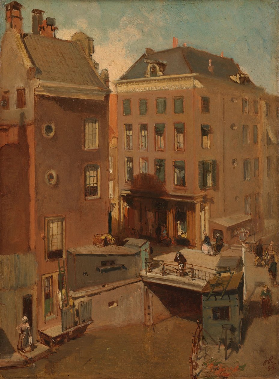 Die Osjessluis bei der Kalverstraat in Amsterdam von Charles Rochussen