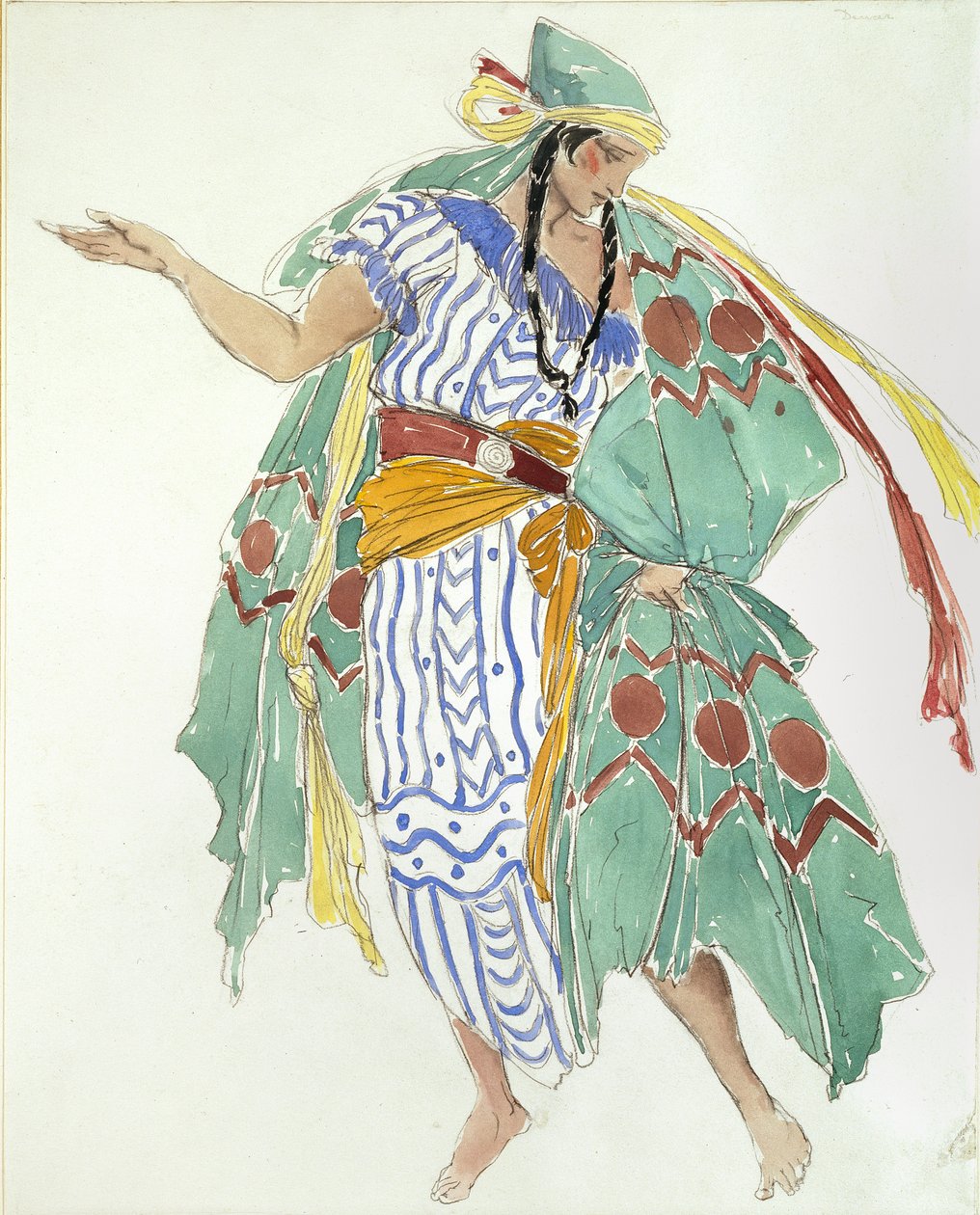 Kostümentwurf für eine Tänzerin, ca. 1850-1880 von Charles S Ricketts