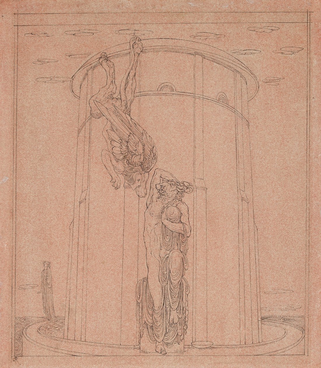 Das Labyrinth, in dem der zweigestaltige Stier untergebracht war, späte 19. Jahrhundert von Charles S Ricketts