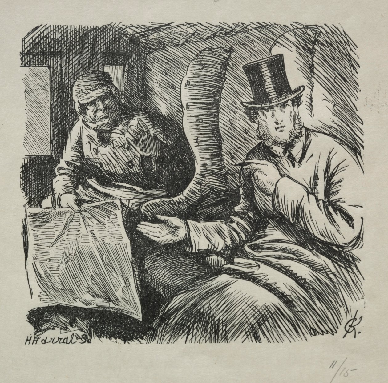 Rauchen streng verboten, 1868 von Charles Samuel Keene
