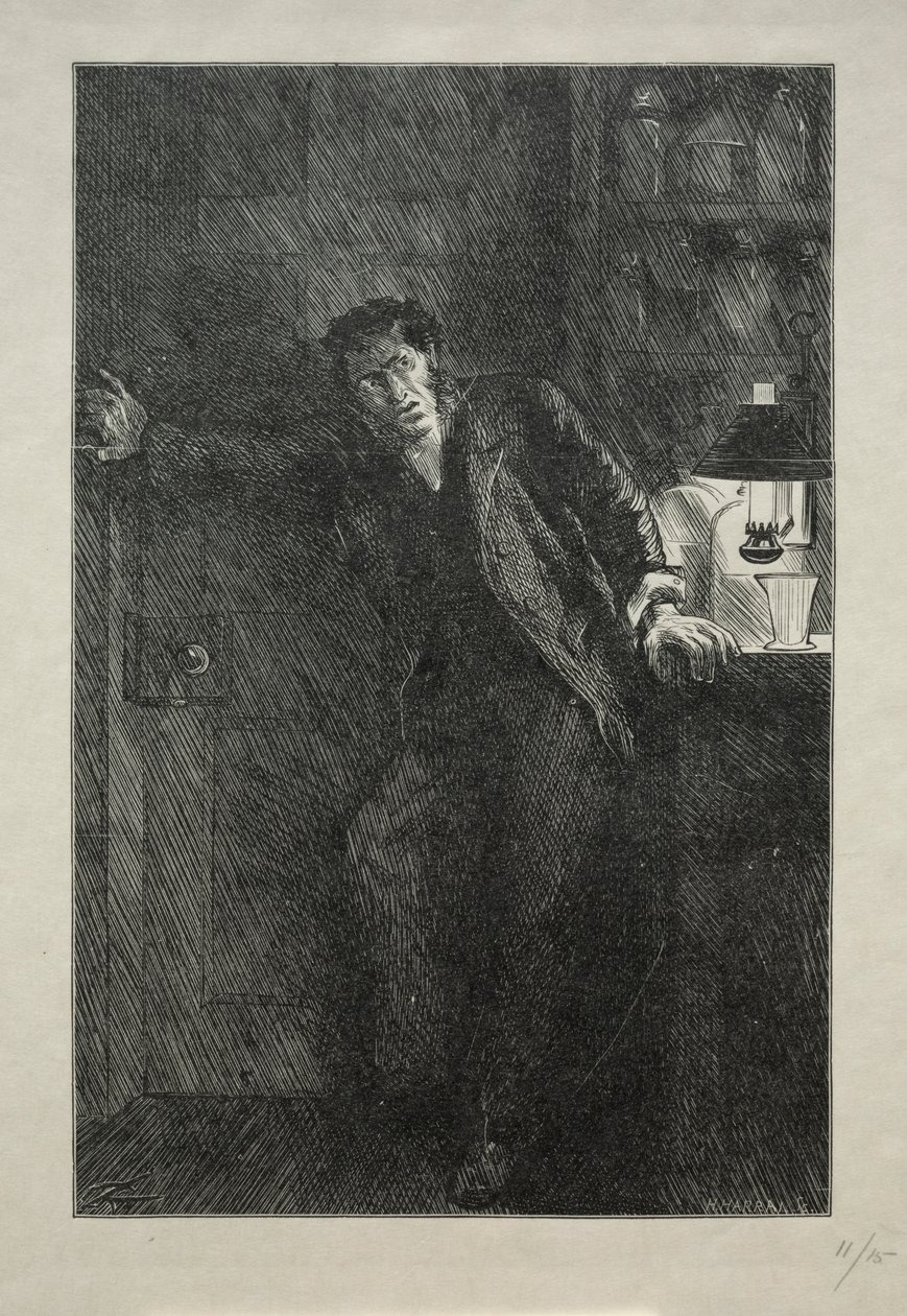Der Mantel mit dem Pelzfutter, 1869 von Charles Samuel Keene