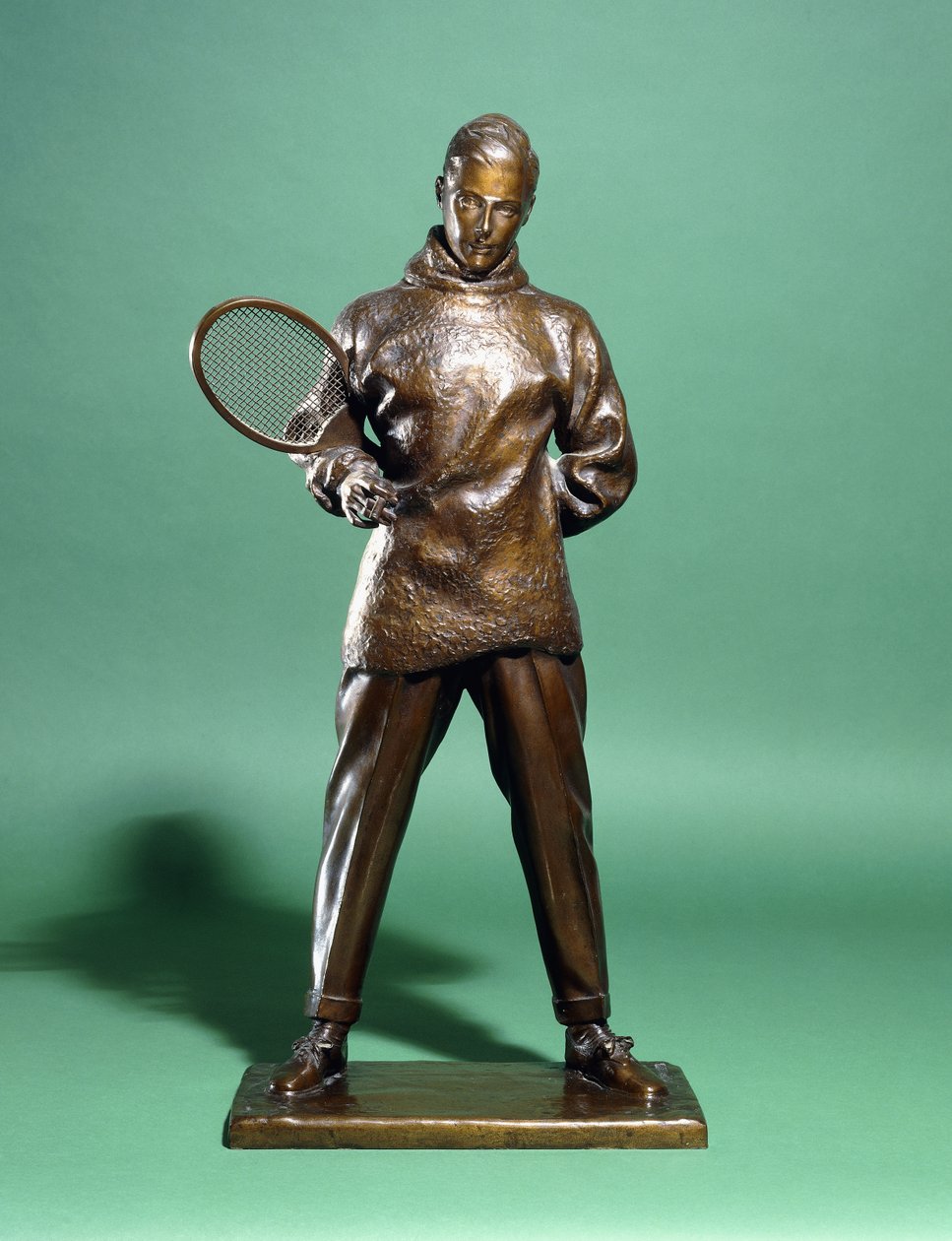 Eine Bronzefigur von S.K.H. dem Prinzen von Wales, später Edward VIII., gekleidet für Tennis, ca. 1920er-1930er von Charles Sergeant Jagger