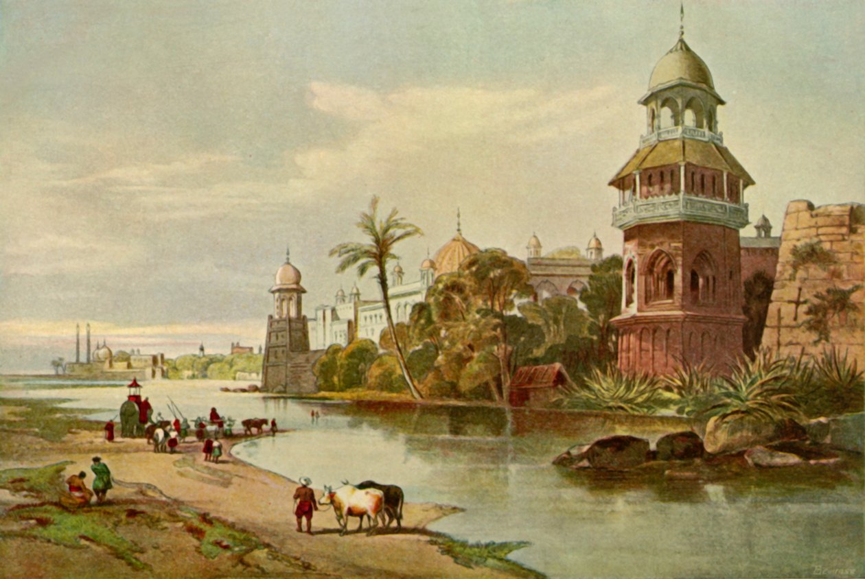Delhi - Der Königspalast vom Fluss aus, 1840er, 1901 von Charles Stewart Hardinge