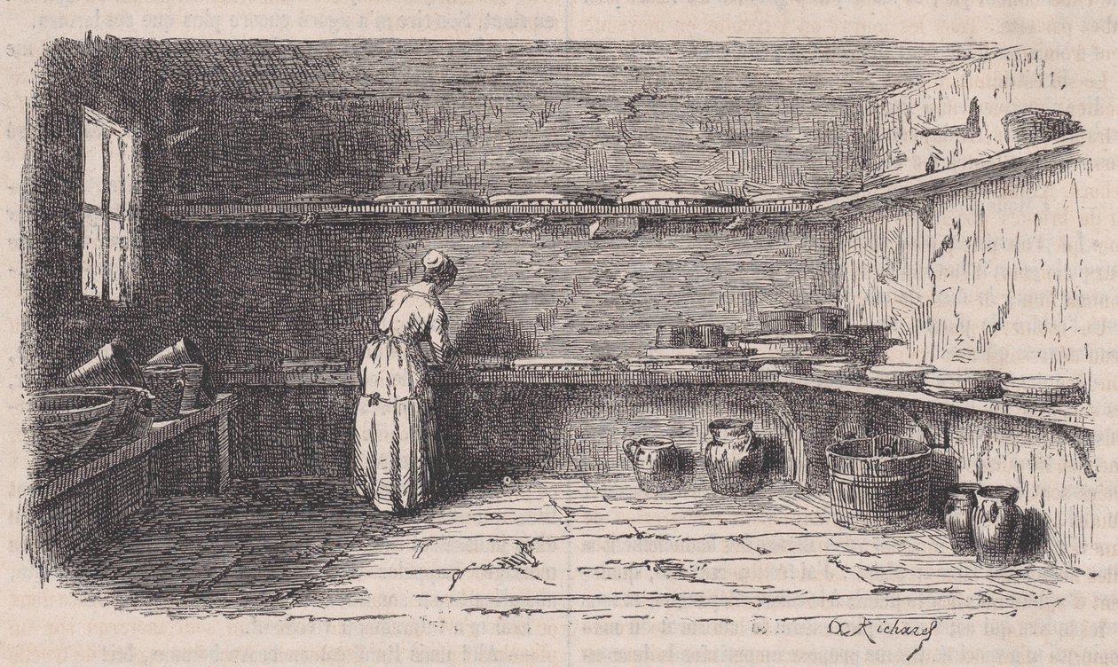 Eine Molkerei, aus Le Magasin Pittoresque von Charles Tamisier