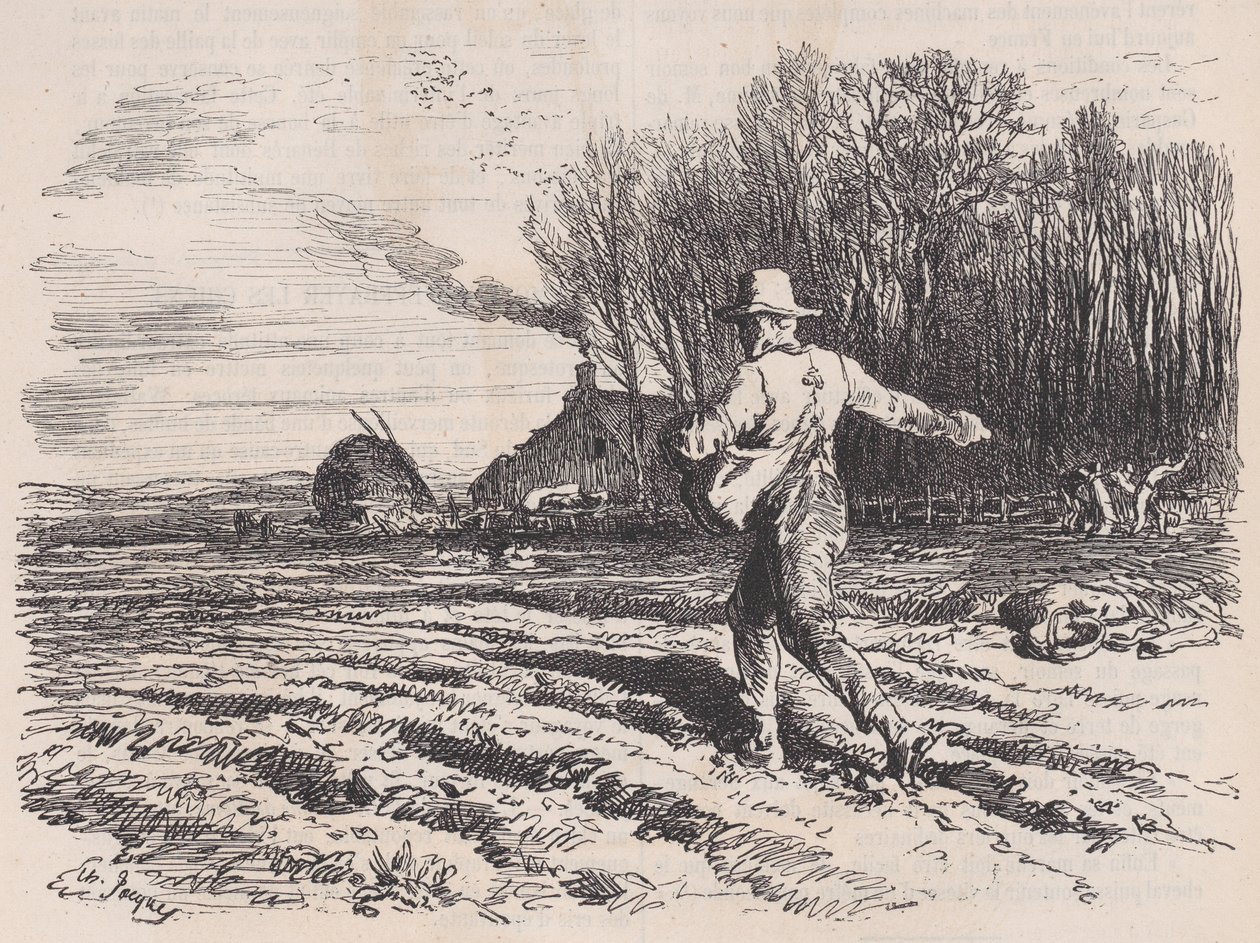 Saat ausstreuen, aus Le Magasin Pittoresque von Charles Tamisier