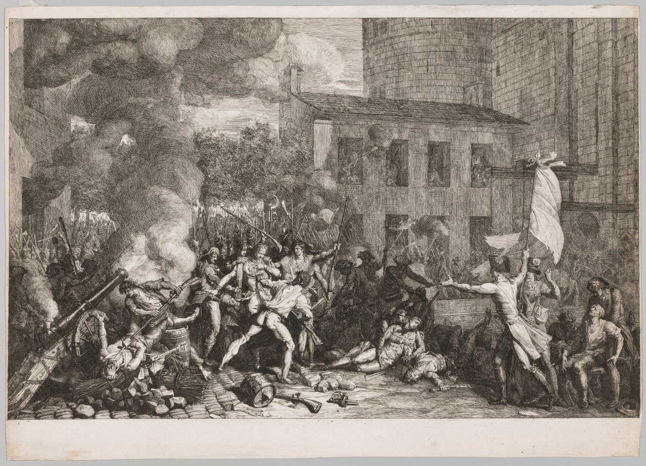 Der Sturm auf die Bastille, 14. Juli 1789, 1790 von Charles Thevenin