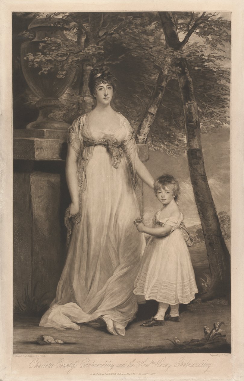 Charlotte Gräfin Cholmondeley und ihr Sohn der Ehrenwerte Henry Cholmondeley von Charles Turner