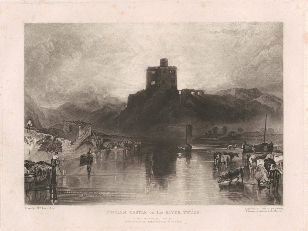 Norham Castle am Fluss Tweed von Charles Turner