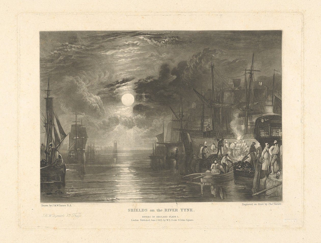 Schilde am Fluss Tyne von Charles Turner