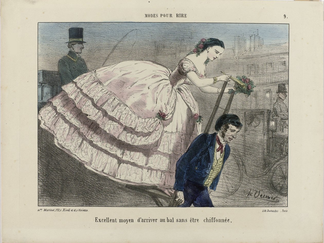 Ausgezeichnetes Mittel zum Ankommen. Aus Modes pour rire von Charles Vernier