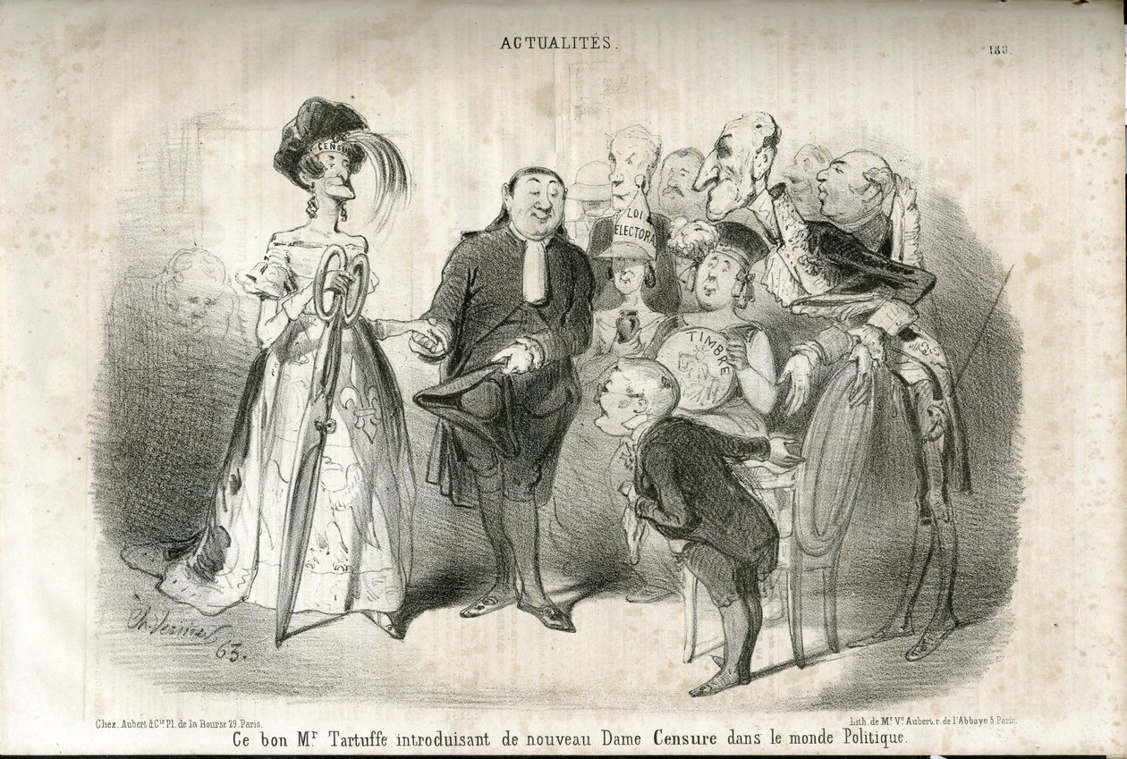Illustration von Charles Vernier (? -1887) in Le Charivari von Charles Vernier