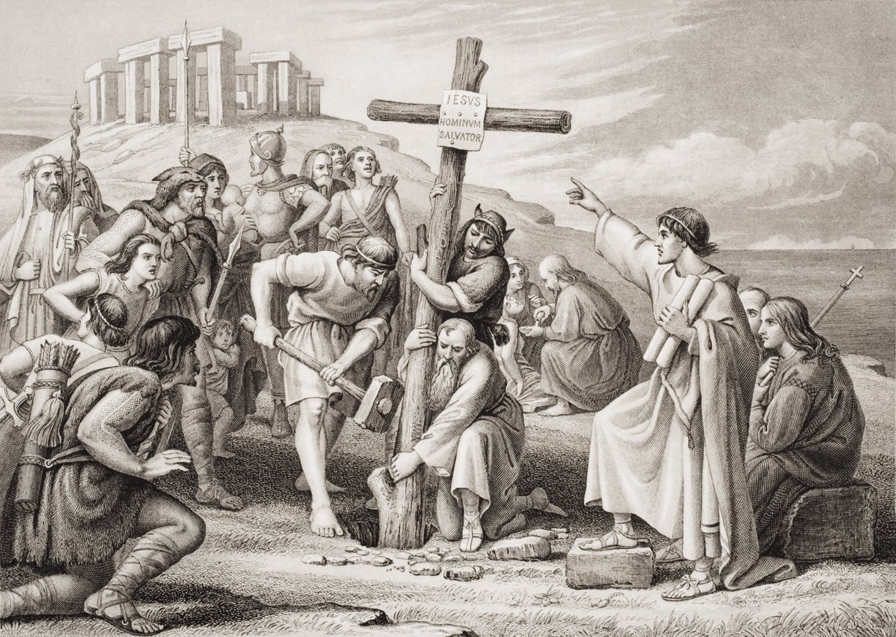Die erste Predigt des Christentums in Großbritannien, aus 