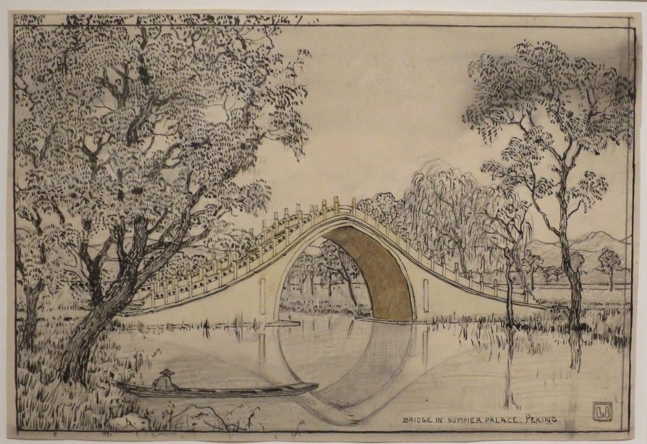 Brücke im Sommerpalast, Peking von Charles William Bartlett