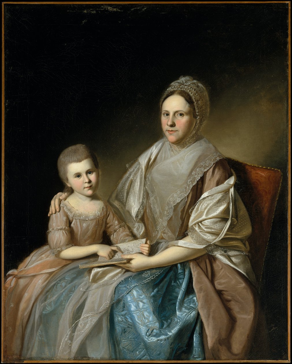 Mrs. Samuel Mifflin und ihre Enkelin Rebecca Mifflin Francis von Charles Willson Peale