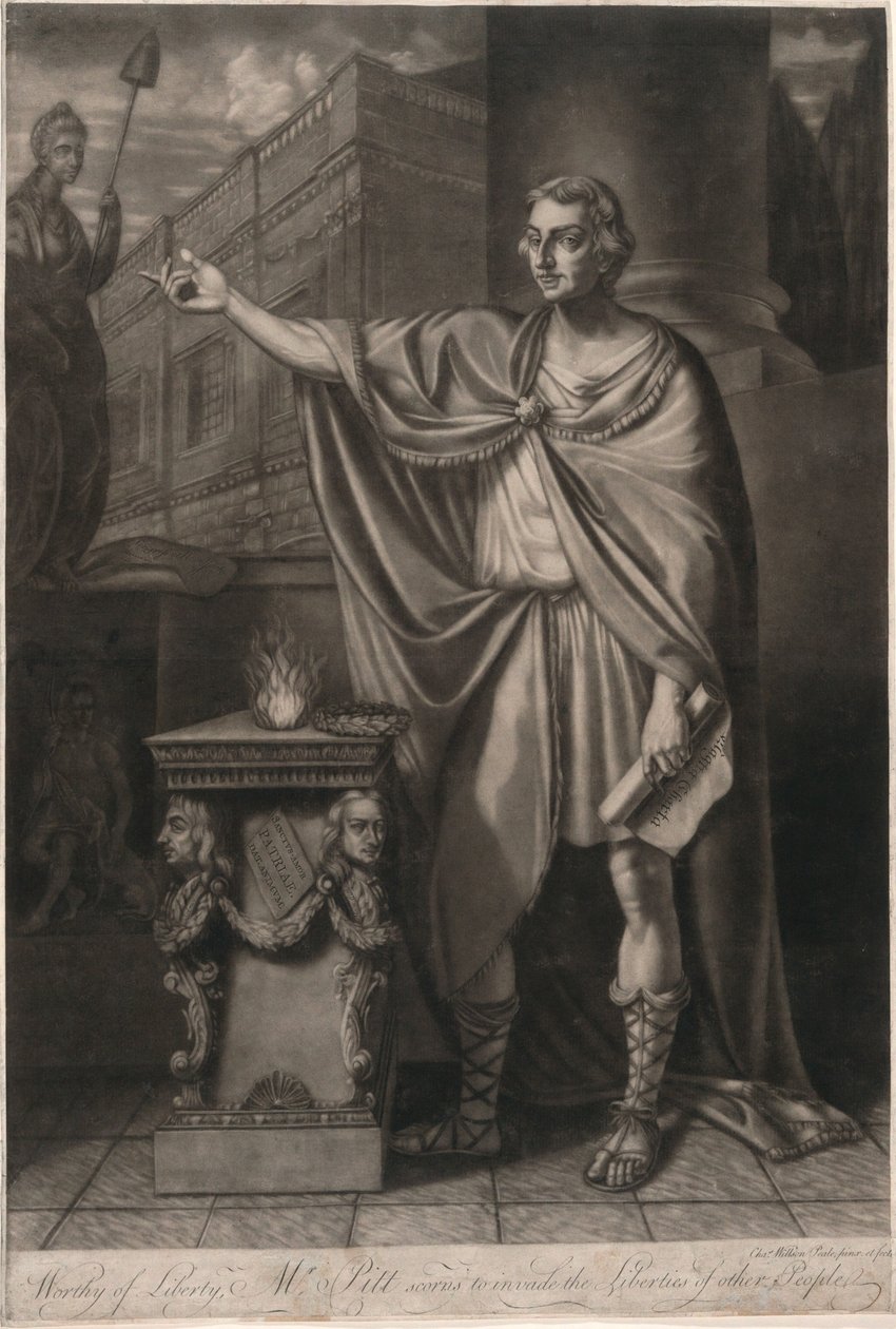 Würdig der Freiheit, Mr. Pitt verschmäht es, die Freiheiten anderer Menschen zu verletzen von Charles Willson Peale