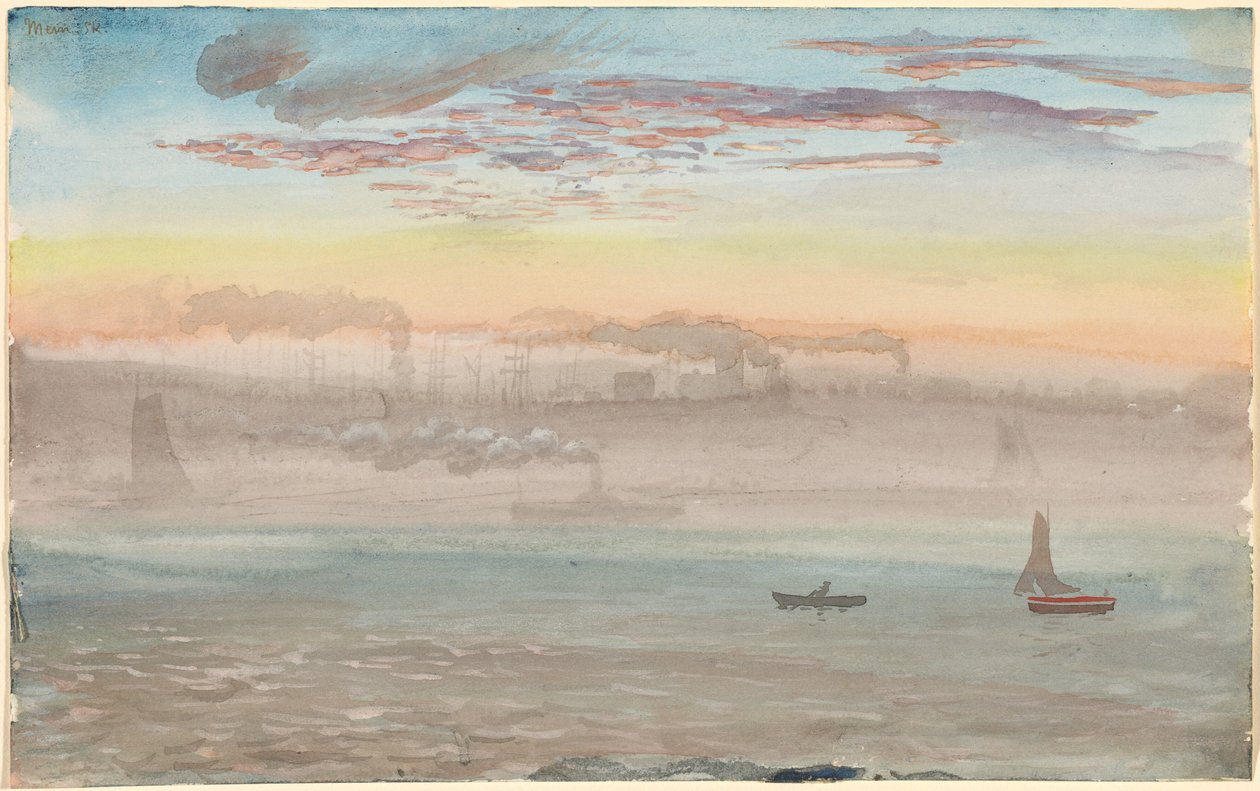 East River, Sonnenaufgang von Charles de Wolf Brownell