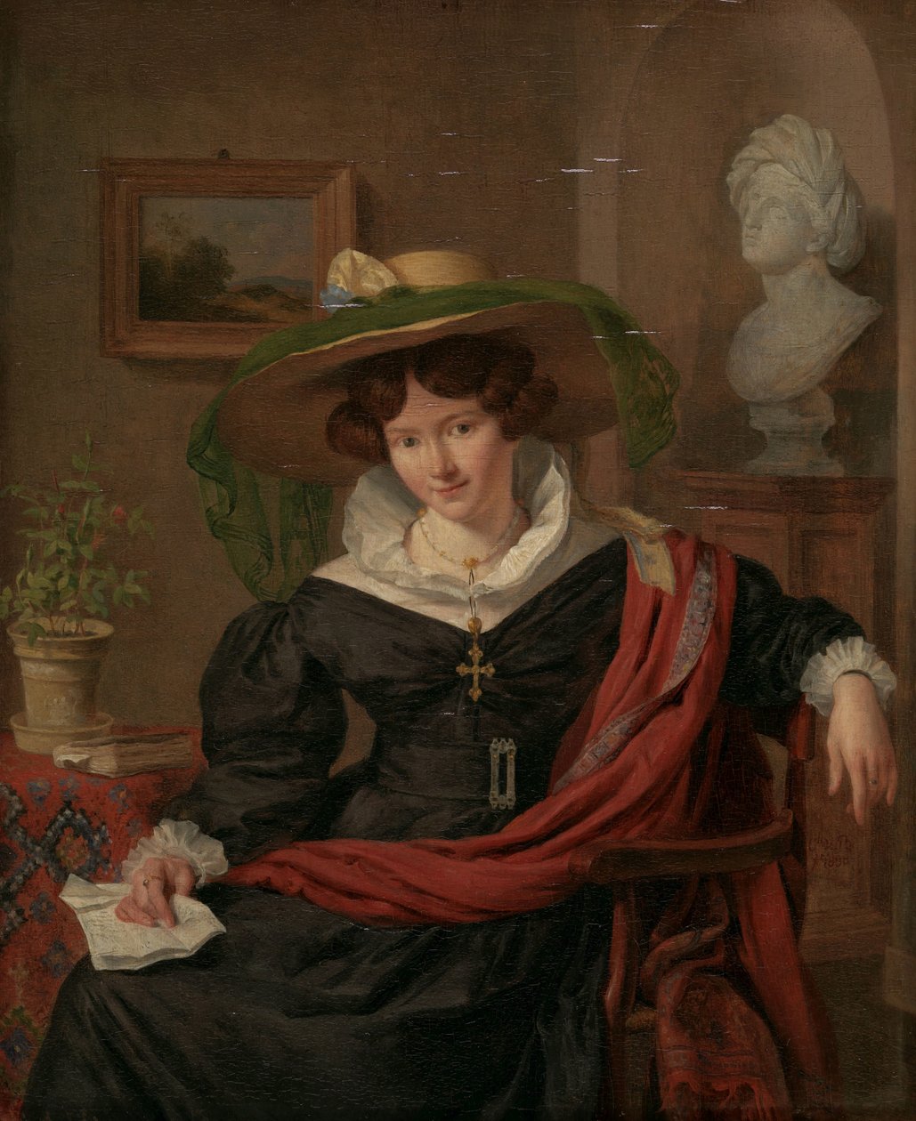 Porträt von Carolina Frederica Kerst, Frau von Louis Royer von Charles van Beveren