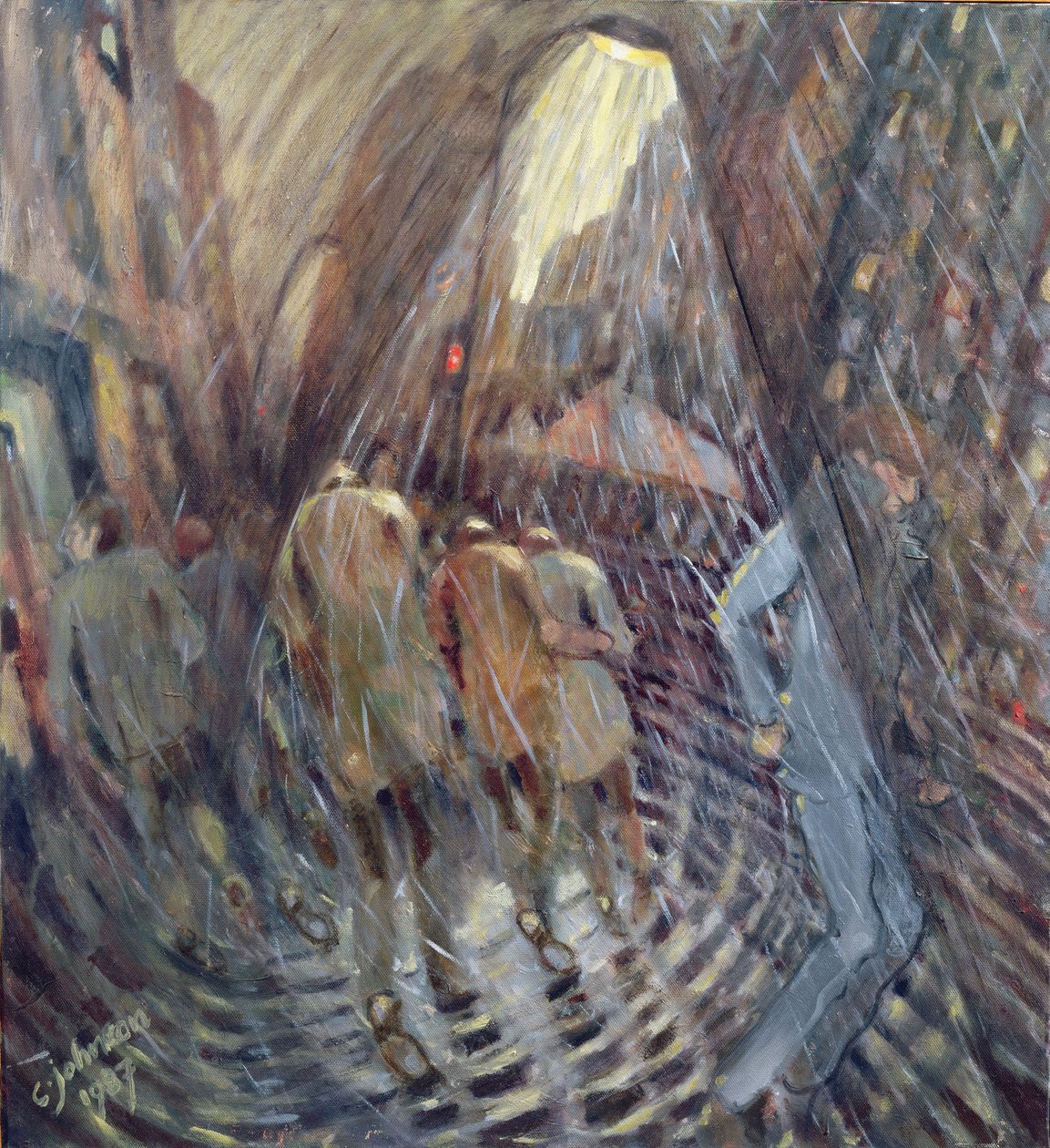 Hagel auf der Sixth Avenue, New York City, 1987 von Charlotte Johnson Wahl