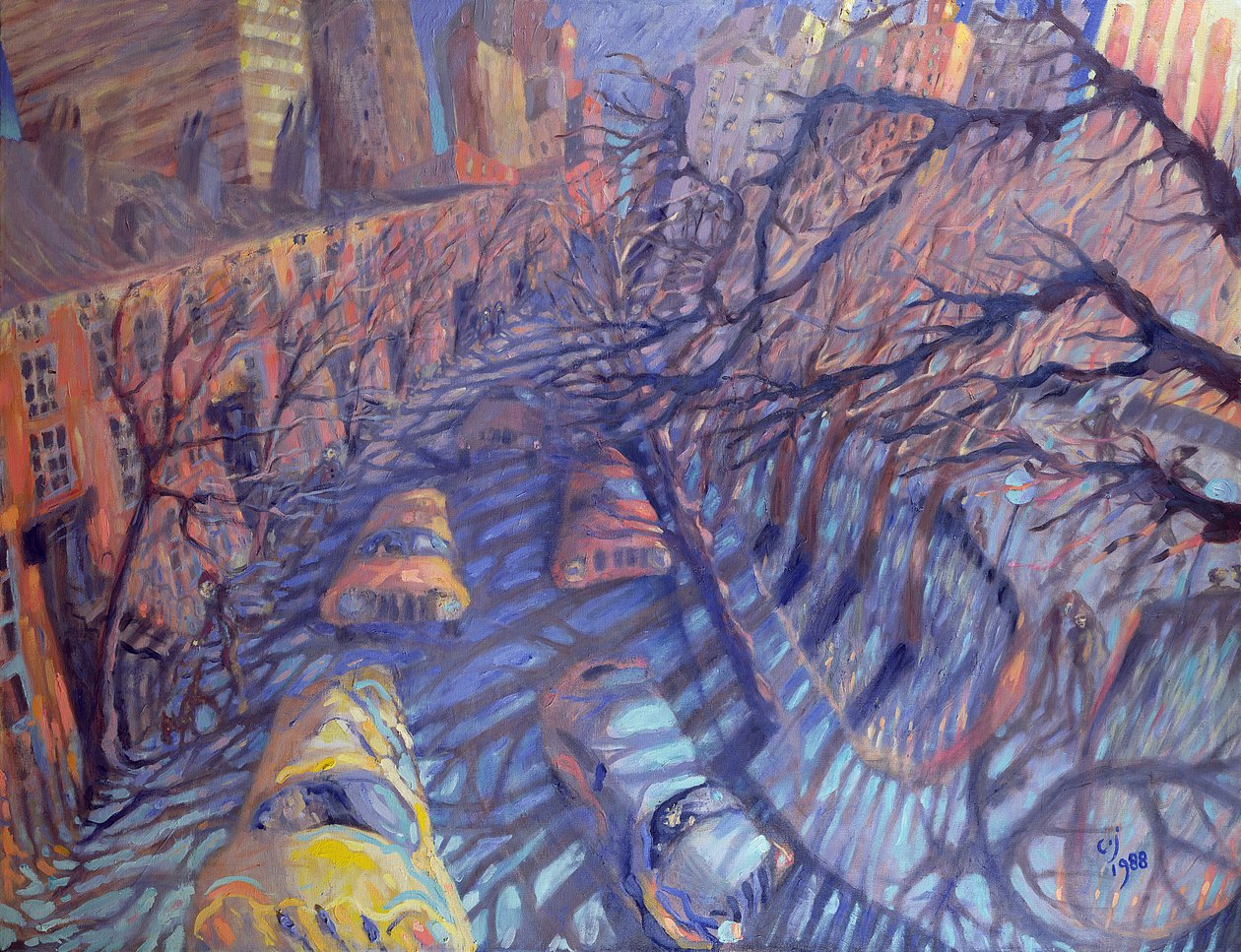 Wind auf dem Washington Square, New York City, 1988 von Charlotte Johnson Wahl