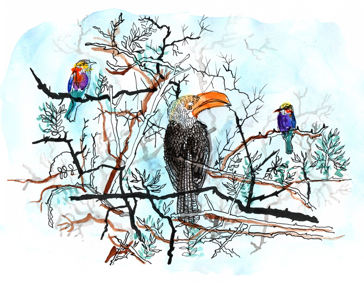 Vogel im Baum, 2018 von Charlotte Orr