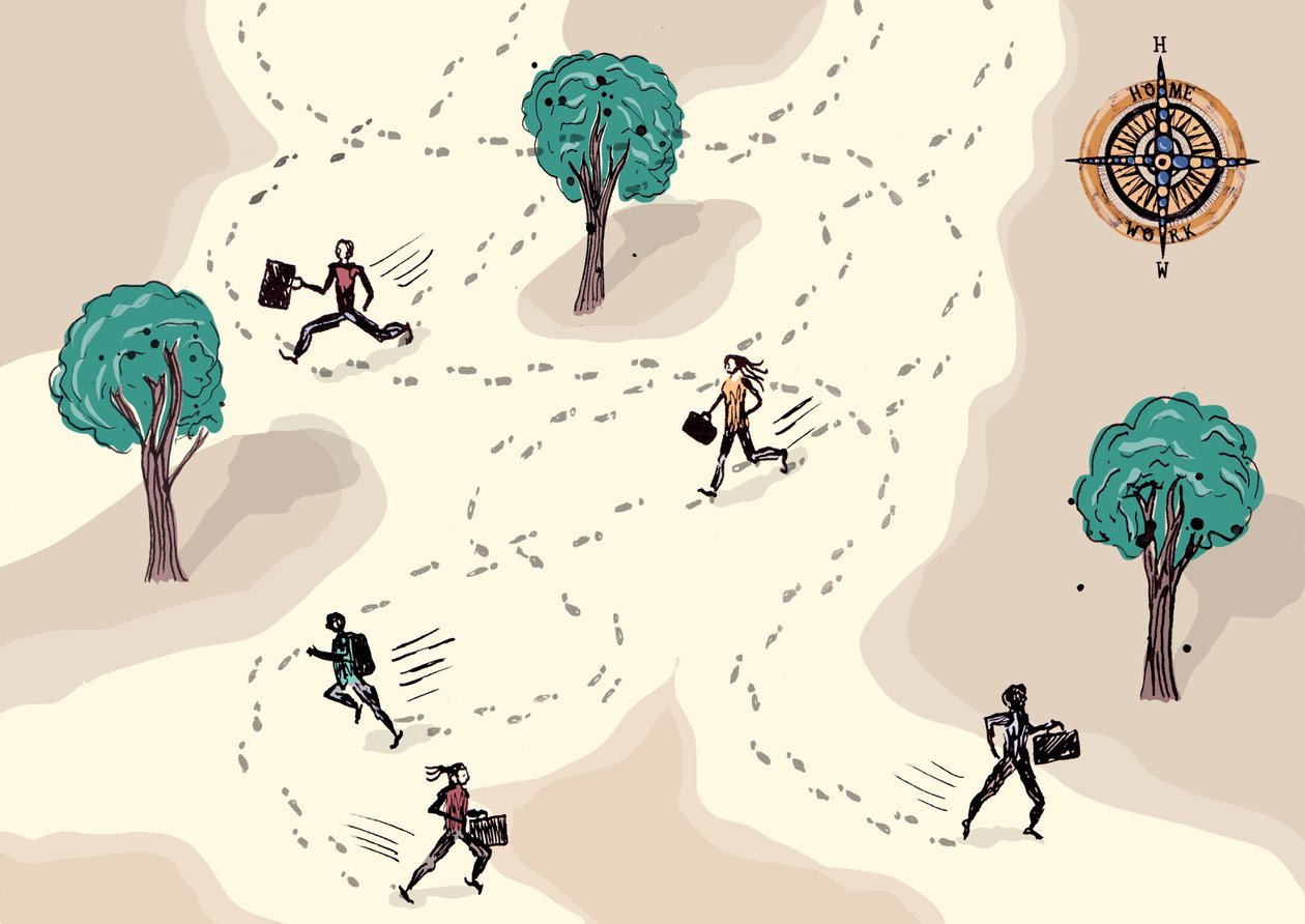 Lauf zur Arbeit, 2013 von Charlotte Orr