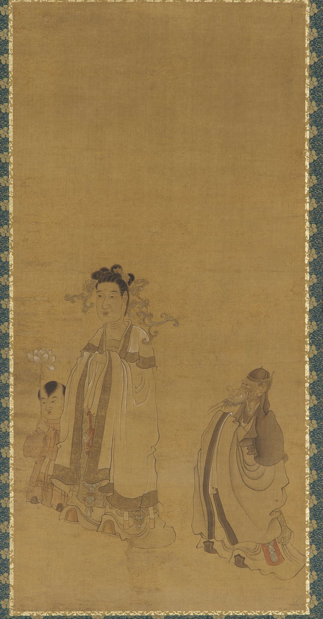 Der Drachenkönig verehrt den Buddha, Ming-Dynastie, frühes bis mittleres 17. Jahrhundert von Chen Hongshou