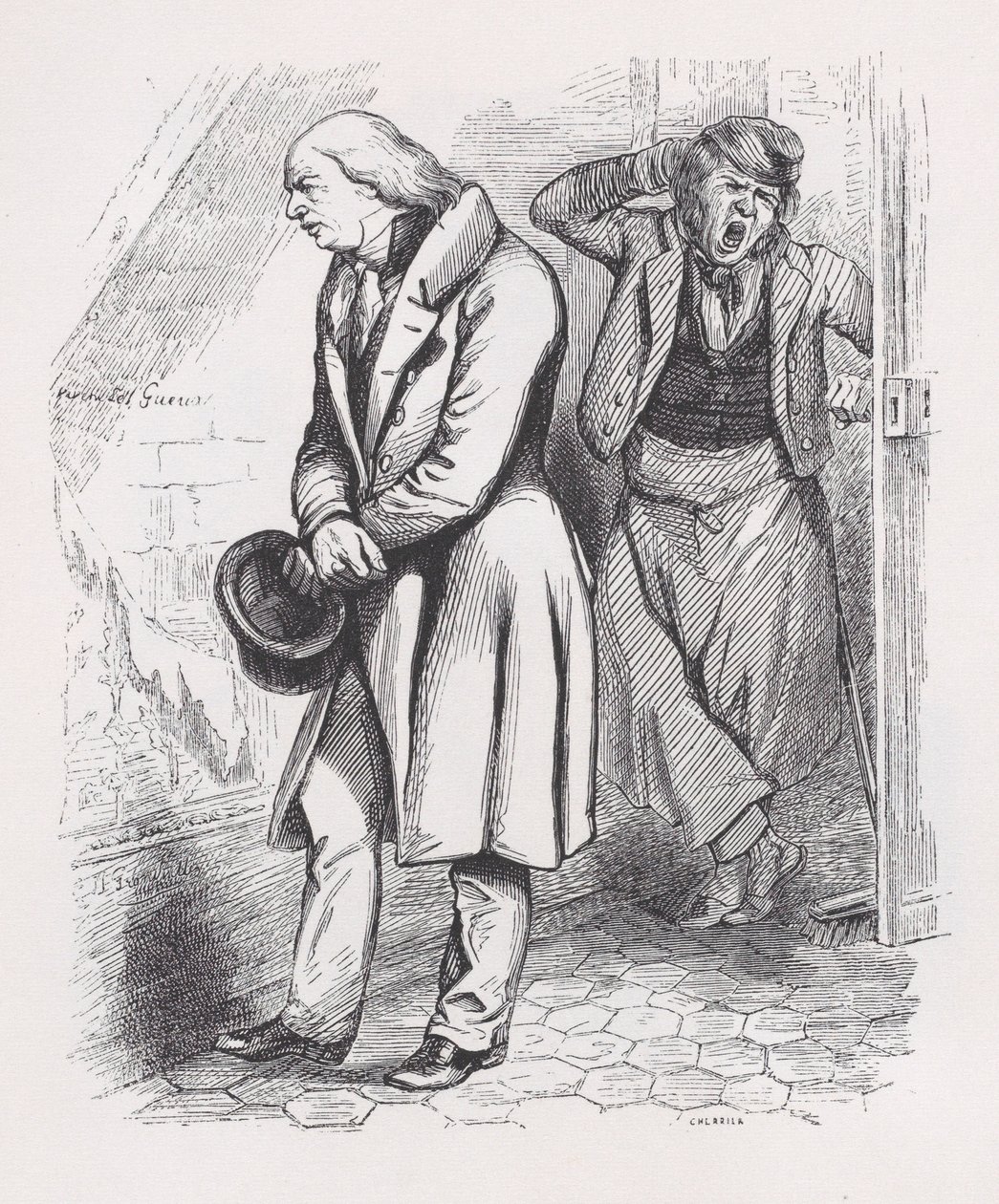 Der Dachboden aus den Gesammelten Werken von Béranger, 1836 von Cherrier