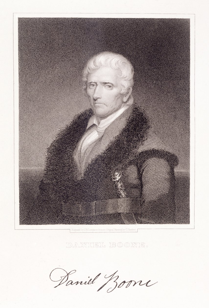 Daniel Boone (1736-1813) graviert von James Barton Longacre (1794-1869) von Chester Harding