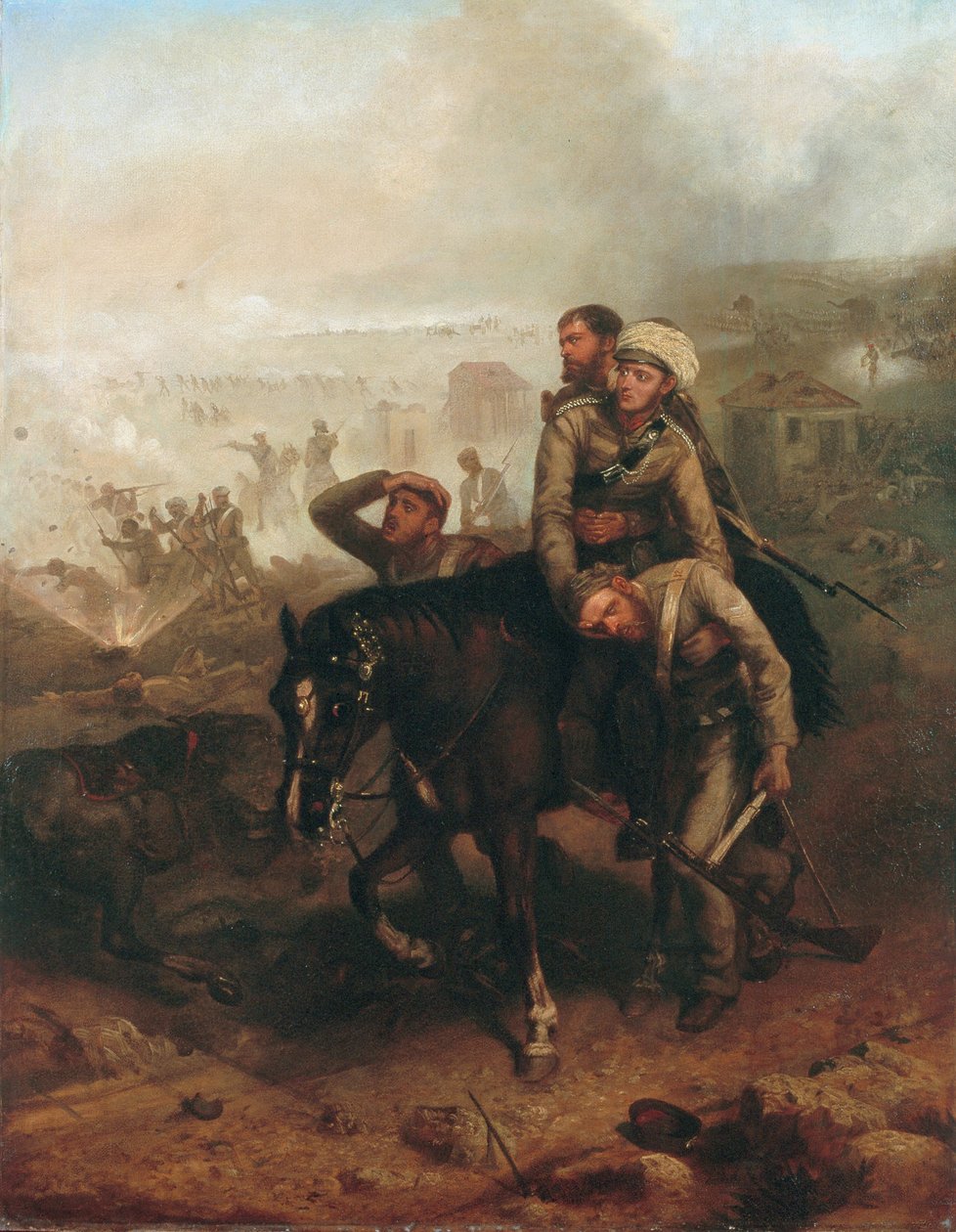 Leutnant William George Cubitt (1835-1903) verdient das Victoria-Kreuz in Lucknow während des indischen Aufstands am 30. Juni 1857, ca. 1860 von Chevalier Louis William Desanges