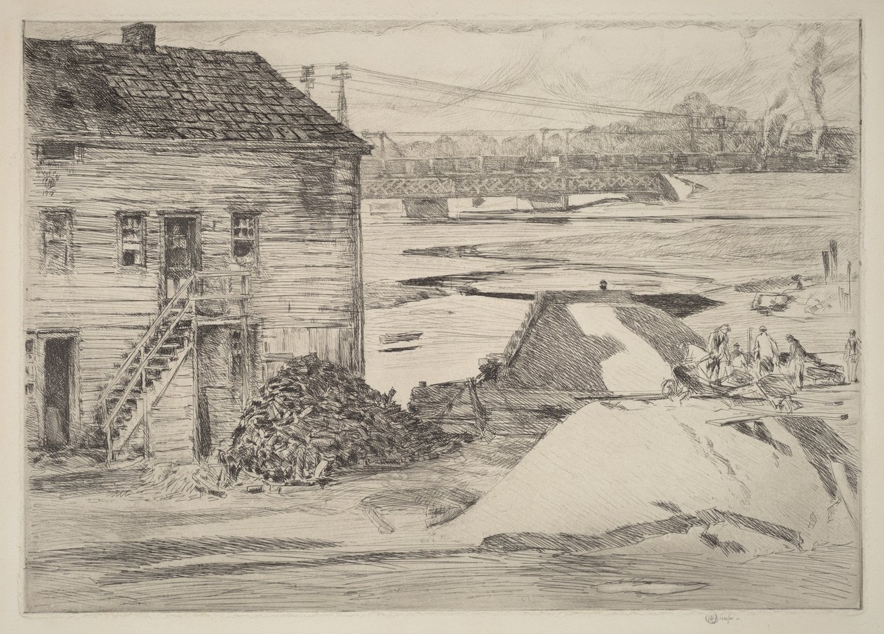 Ebbe, Cos Cob Brücke von Childe Hassam