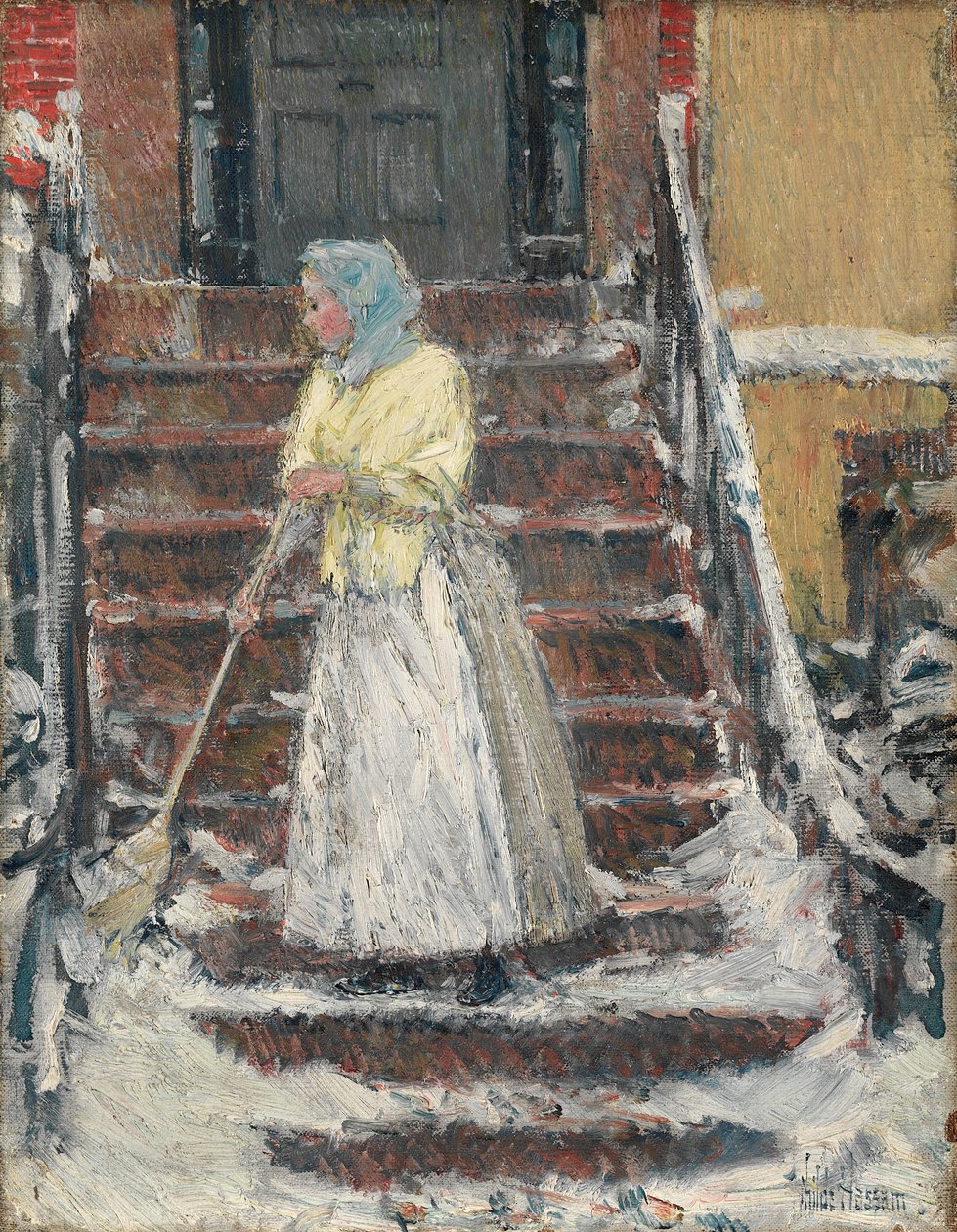 Schneefegen, 1890er Jahre von Childe Hassam