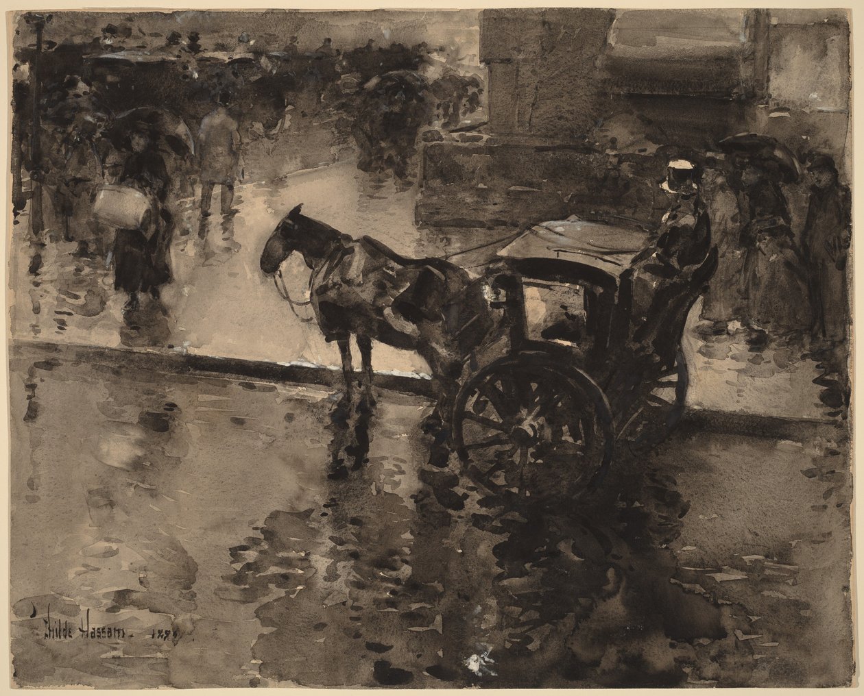 Die Flut auf der Allee von Childe Hassam