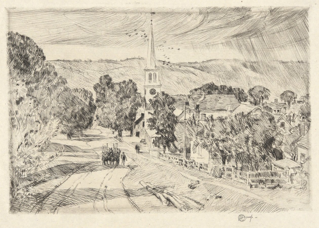Vermont Dorf, 1923 von Childe Hassam