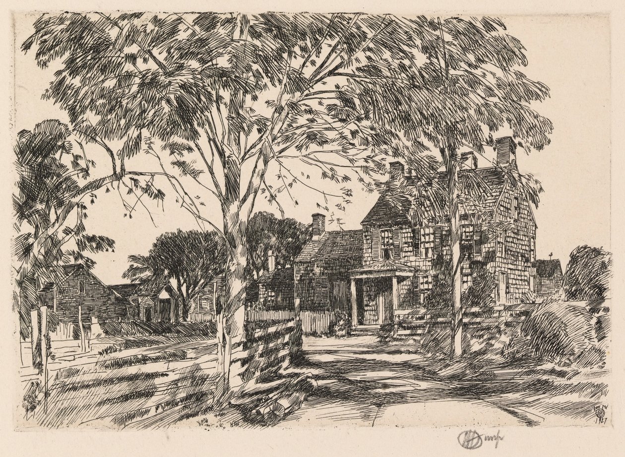Walt Whitmans Geburtshaus von Childe Hassam