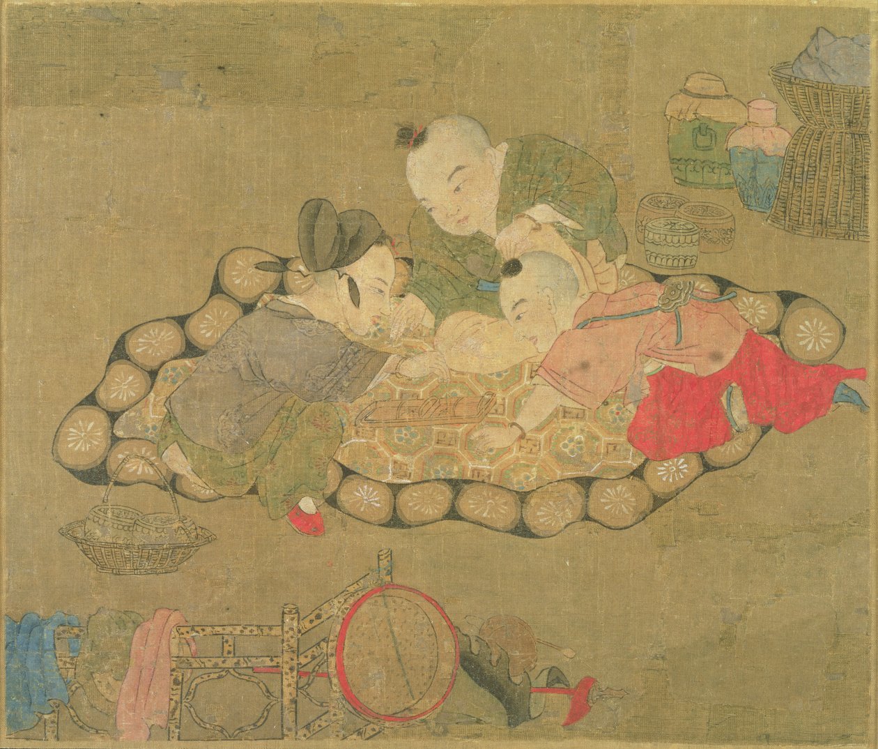 Kinder beim Spielen, Ming-Dynastie, 1500 von Chinese School