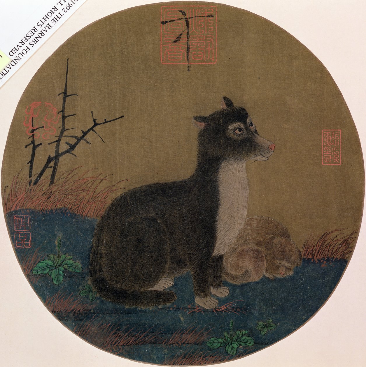 Hunde, Hui-Tsung-Dynastie, 1100-35 von Chinese School