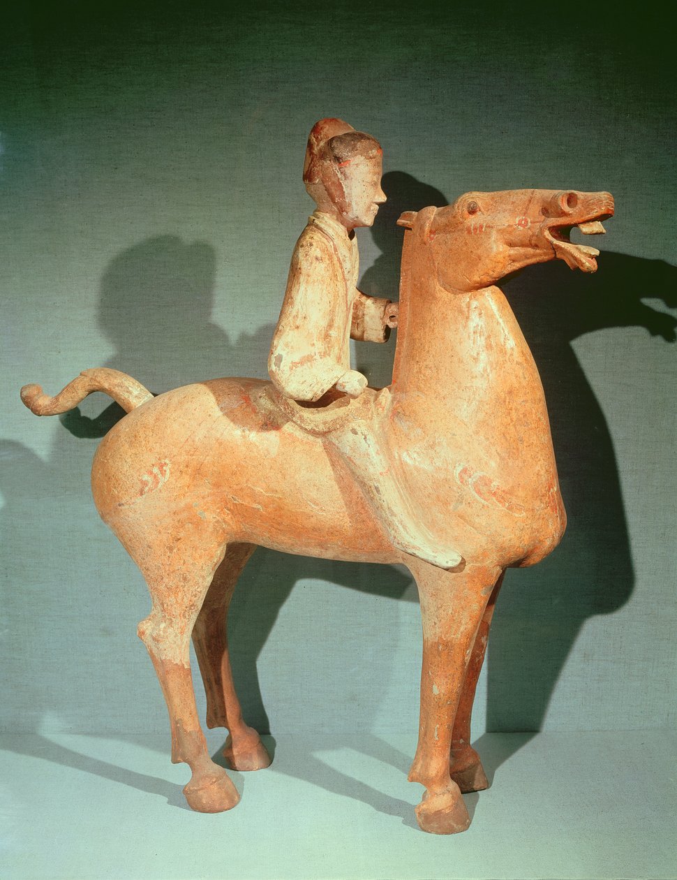 Reiter, aus Xianyang, Shaanxi, Westliche Han-Dynastie (bemalte Terrakotta) von Chinese School
