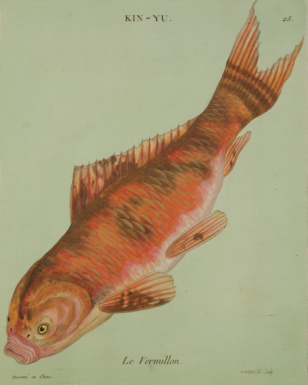 Le Vermillon, graviert von Francois Nicholas Martinet (1731-nach 1796) von Chinese School