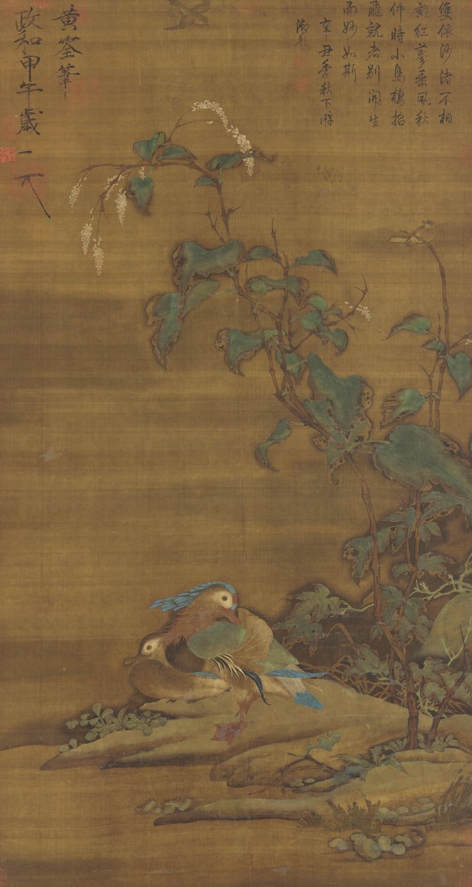 Mandarinenten unter Knöterich, Ming- oder Qing-Dynastie, 15.-18. Jahrhundert von Chinese School