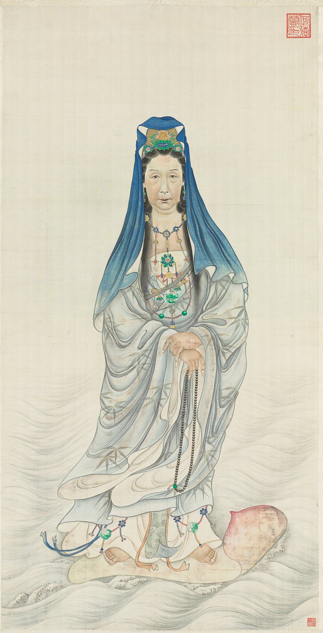 Porträt der Kaiserinwitwe Cixi als Guanyin von Chinese School