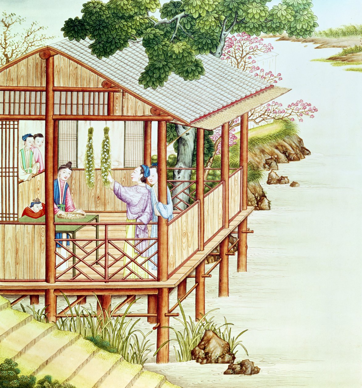 Frauen bei der Hausarbeit von Chinese School